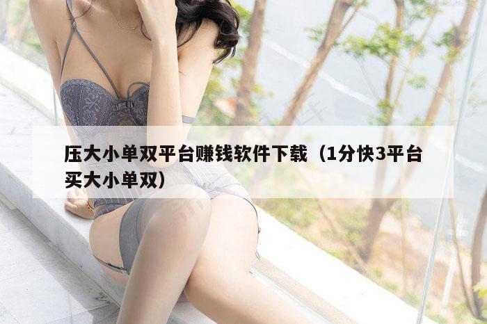 压大小单双平台赚钱软件下载（1分快3平台买大小单双）